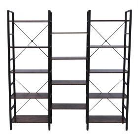 Triple Wide 5-Shelf Bookcase