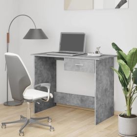 Desk Concrete Gray 39.4"x19.7"x29.9" Engineered Wood