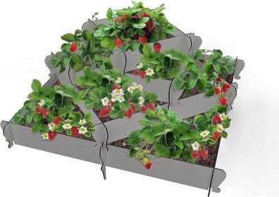 Garden Bed Elevated Raised Vegetables Flowers Herb Planter Fence Outdoor (Option: Plastic)