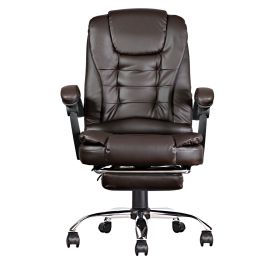 High Back Office Chair, Adjustable Ergonomic Office Chair, Executive PU Leather Swivel Work Chair with Lumbar Support (Color: amber, material: pu)